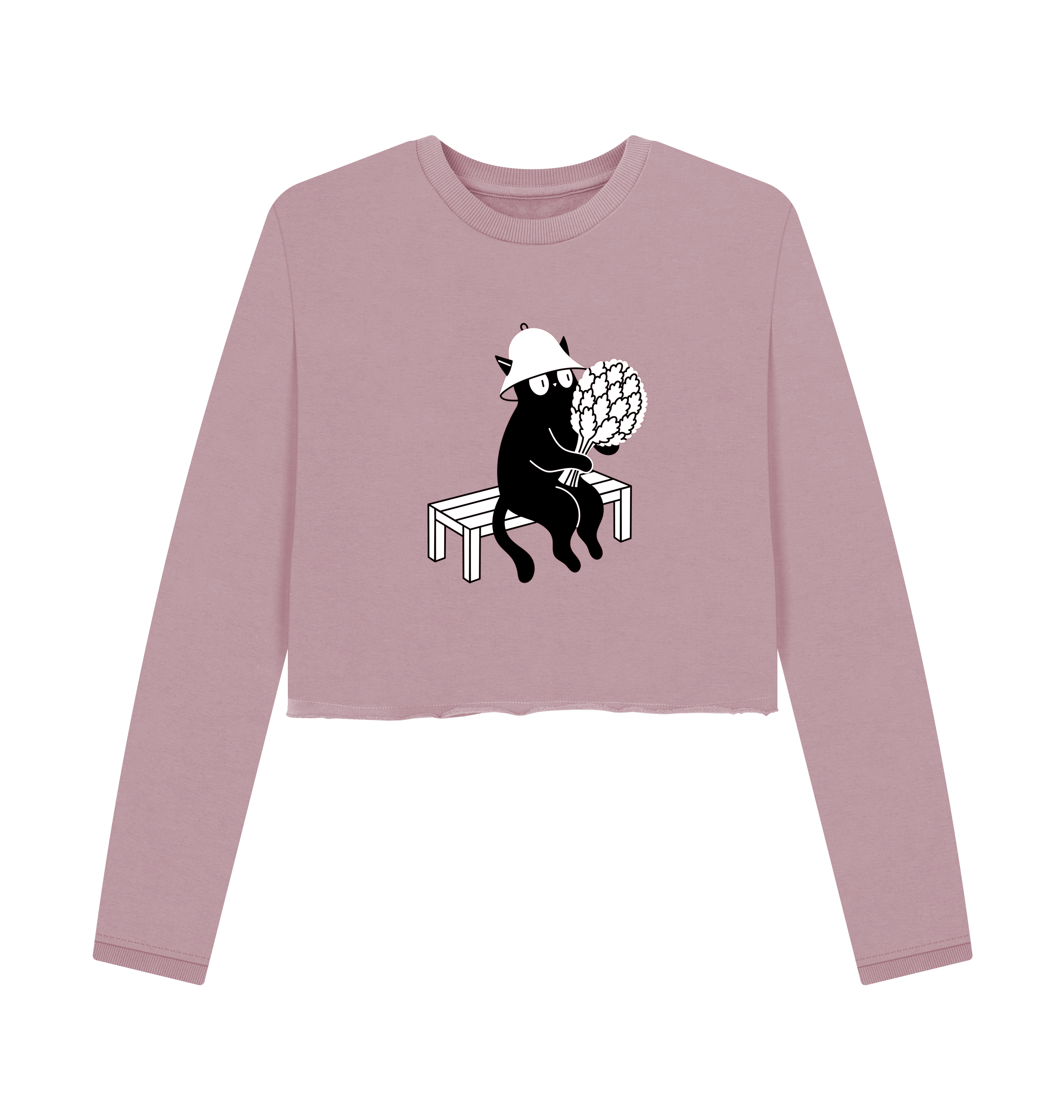 Mauve Printed Boxy Jumpers Front