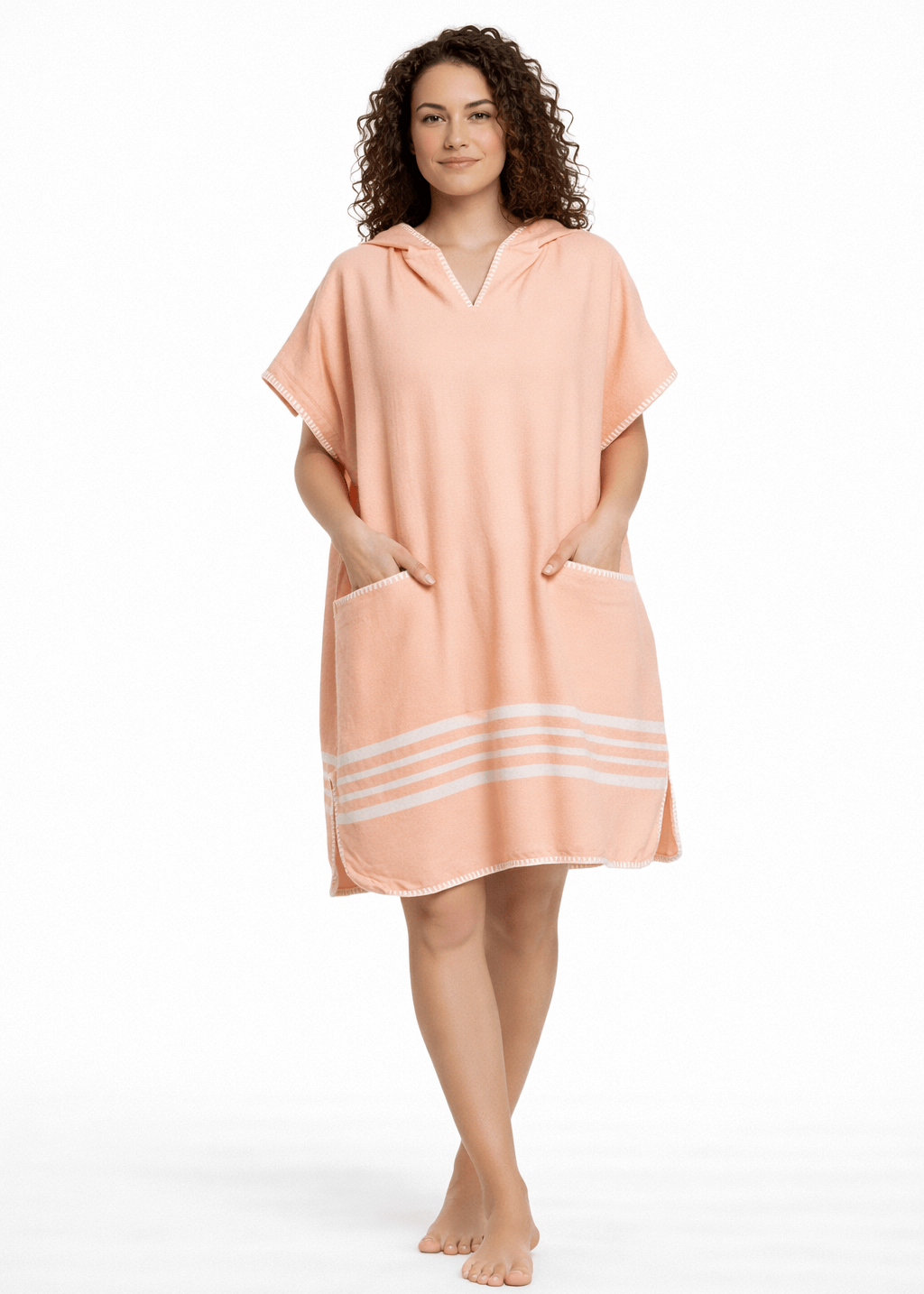 Turkish Cotton Poncho with Hood