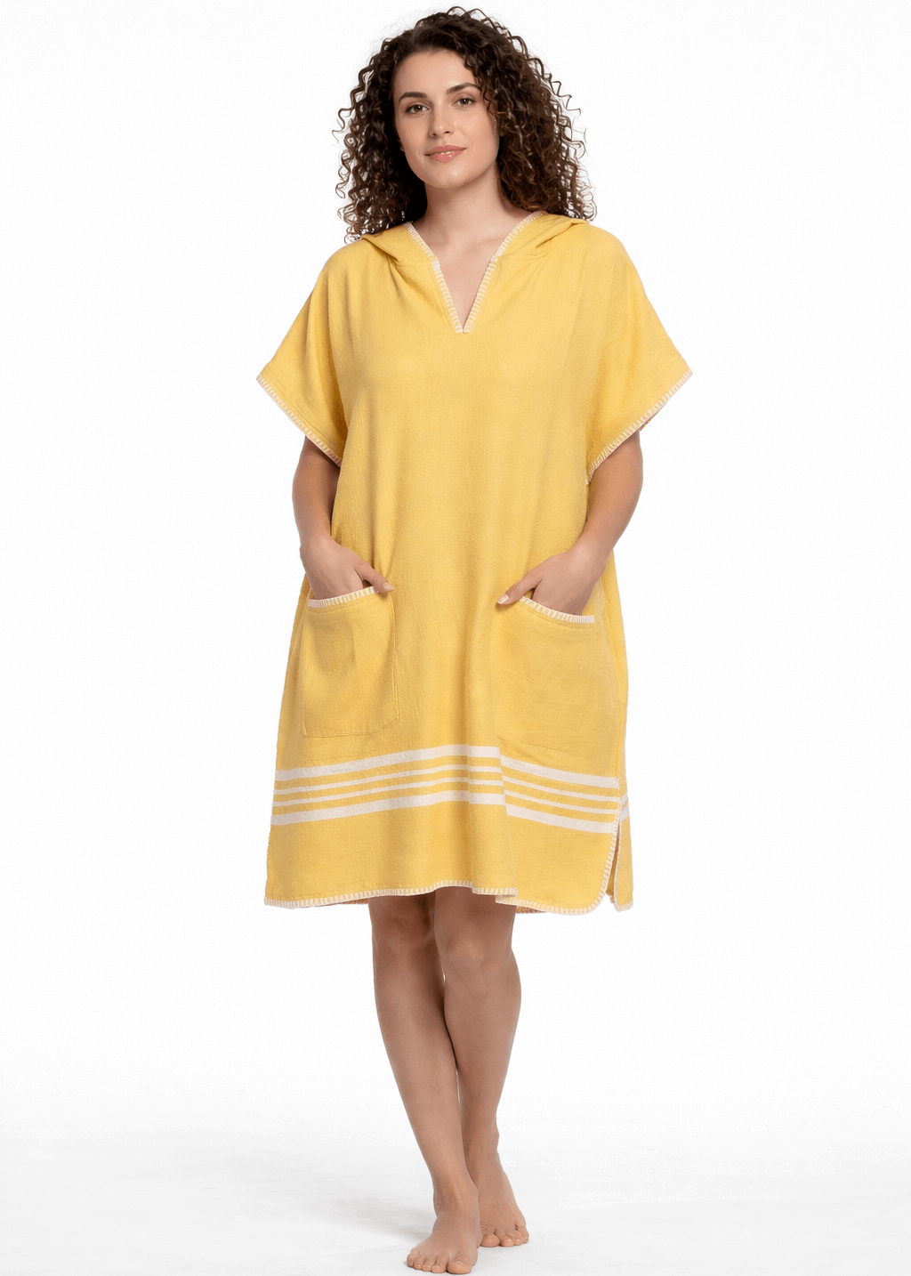 Turkish Cotton Poncho with Hood