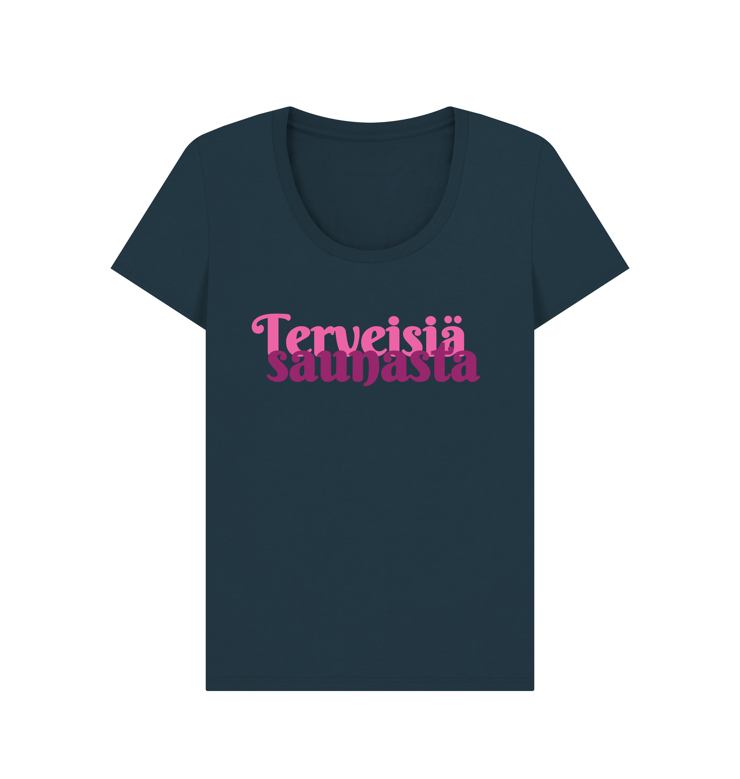 Denim Blue Printed T-shirt Front