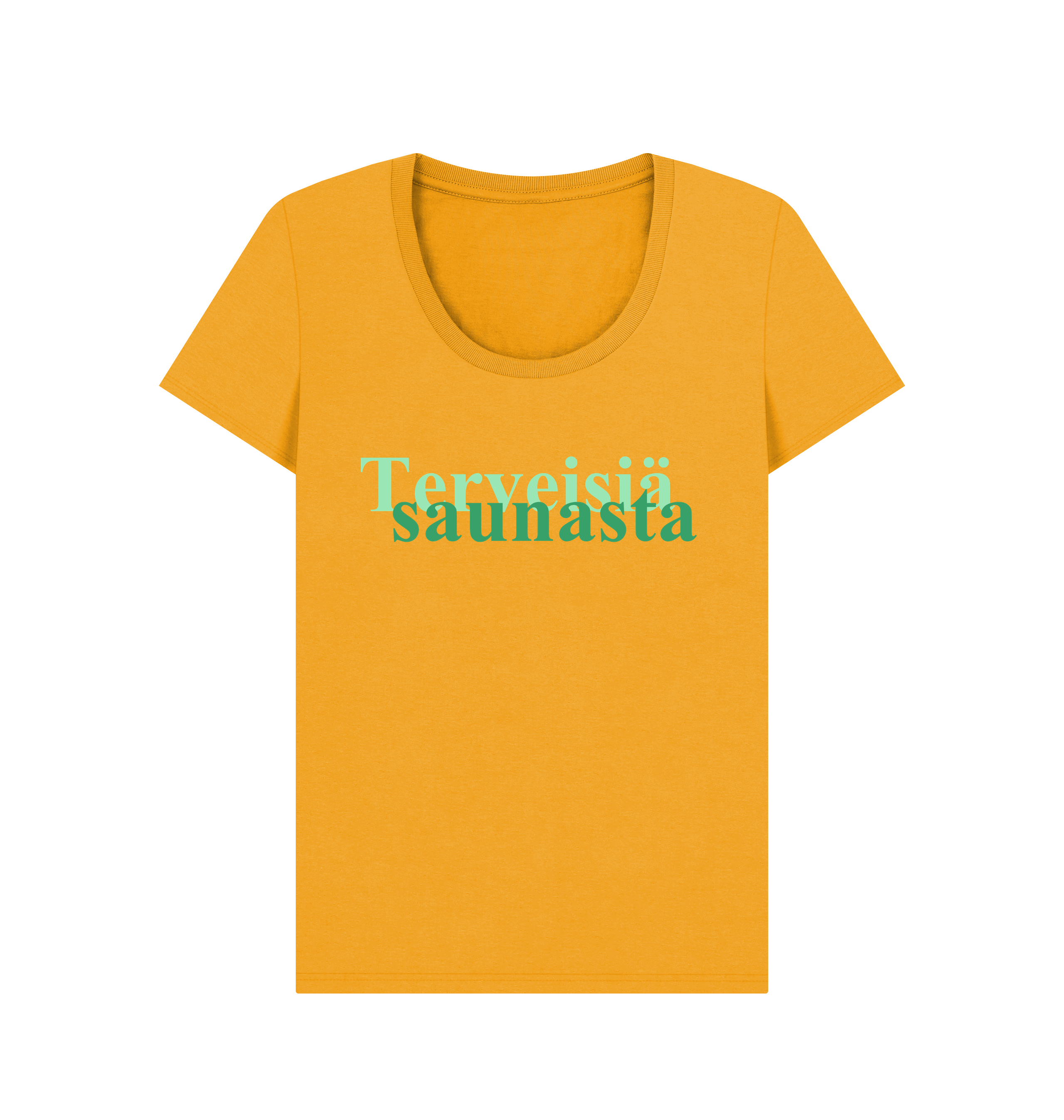 Mustard Printed T-shirt Front