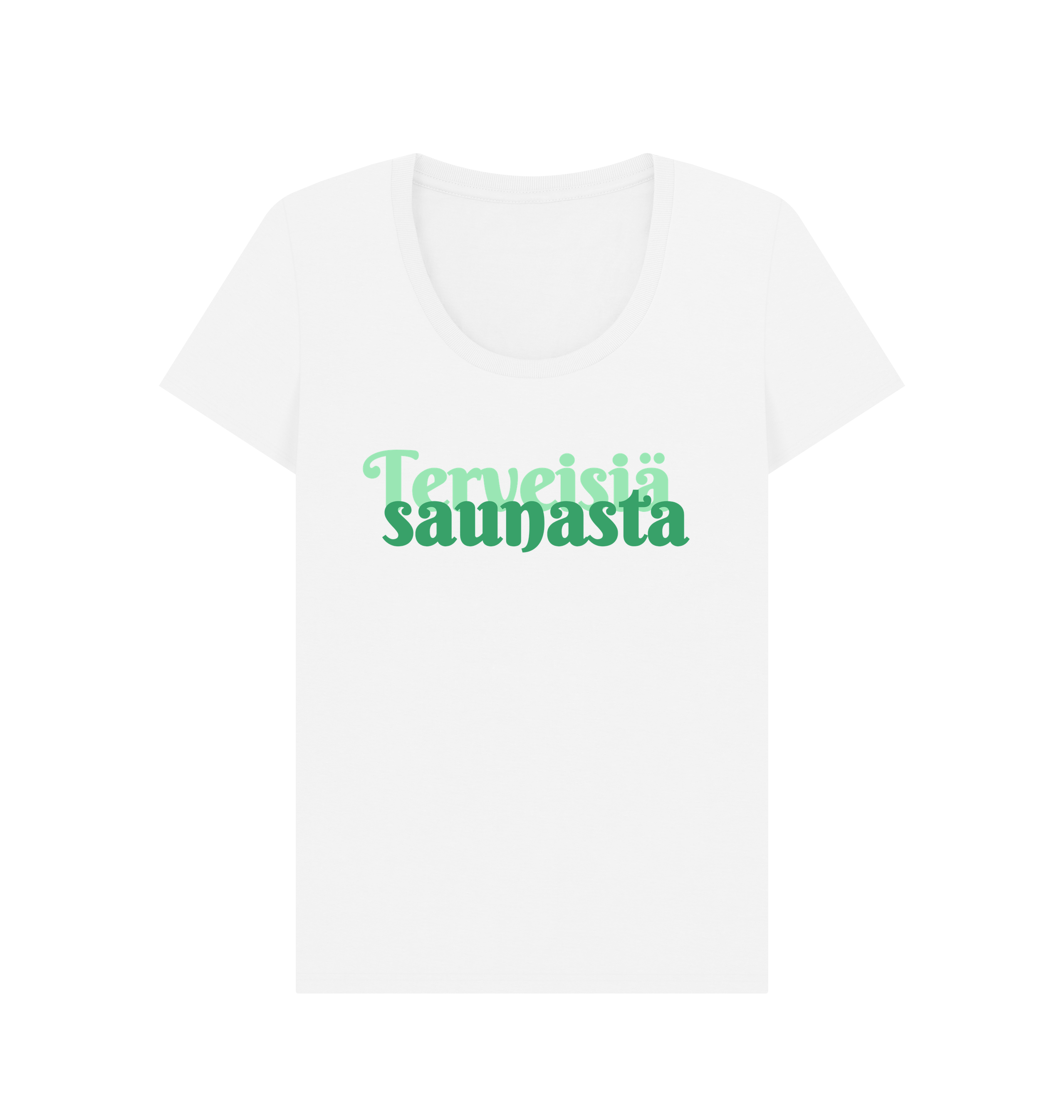 White Printed T-shirt Front