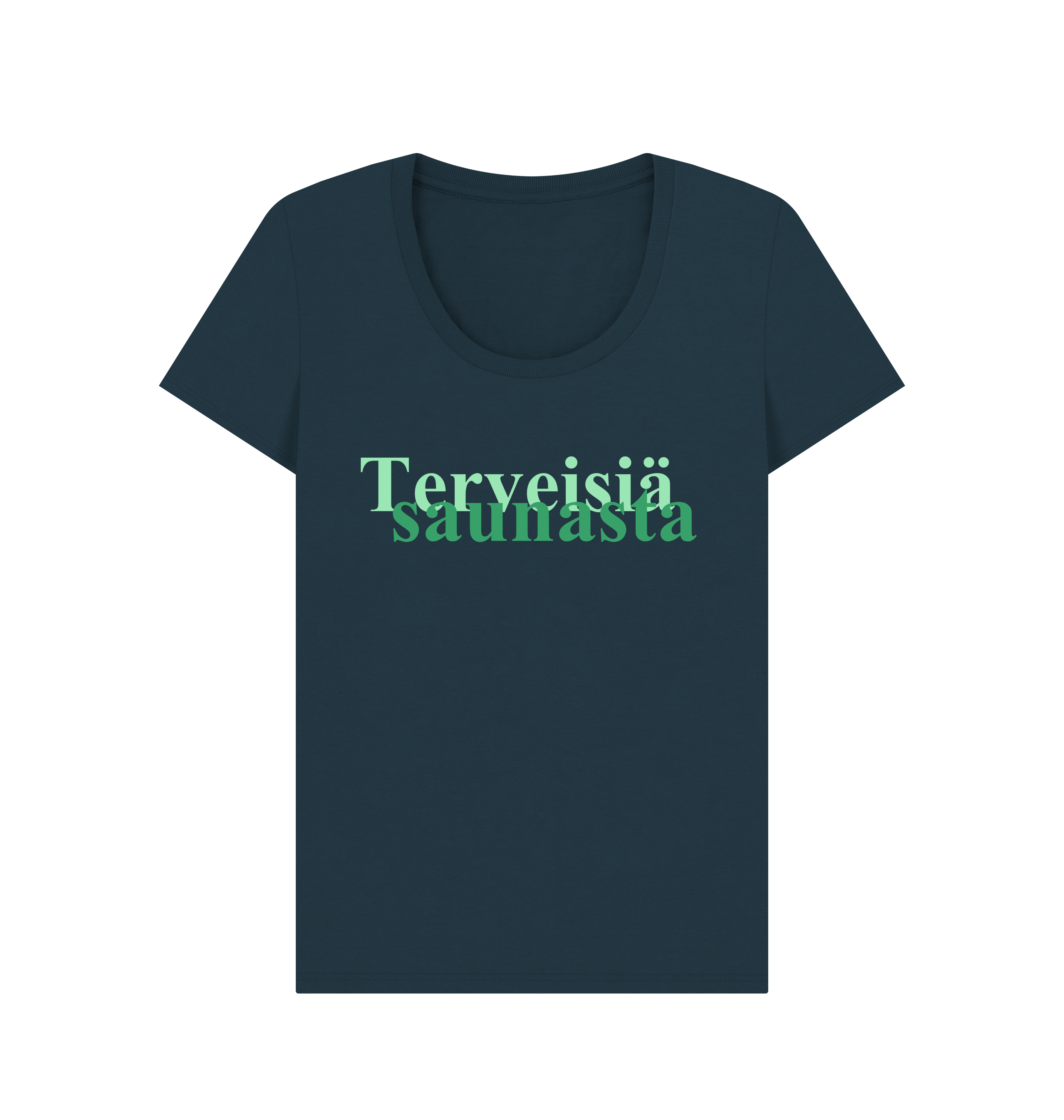 Denim Blue Printed T-shirt Front