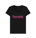 Black Printed T-shirt Front