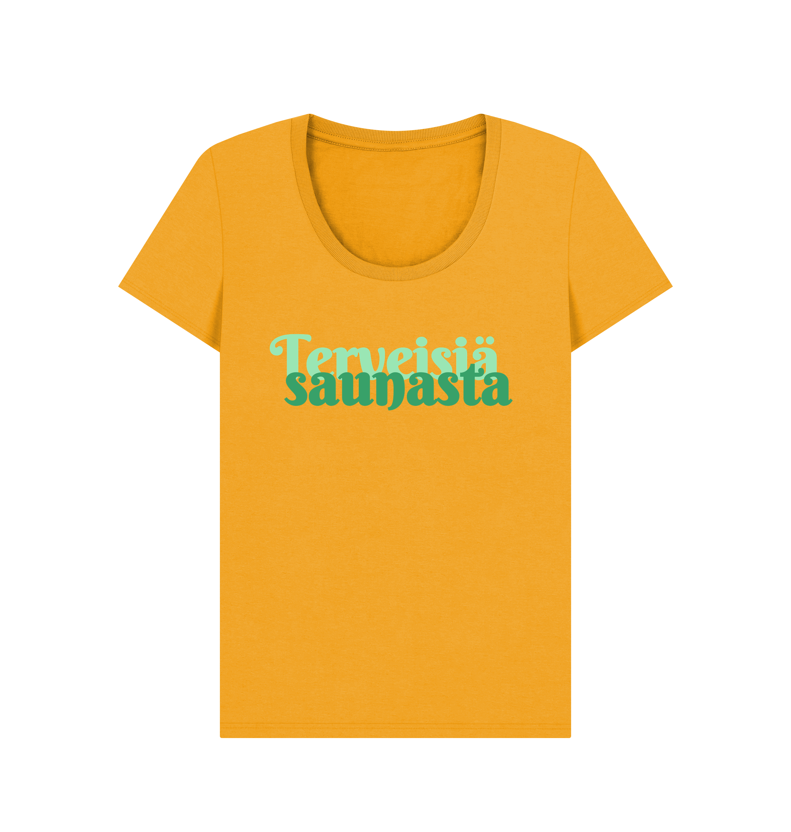 Mustard Printed T-shirt Front