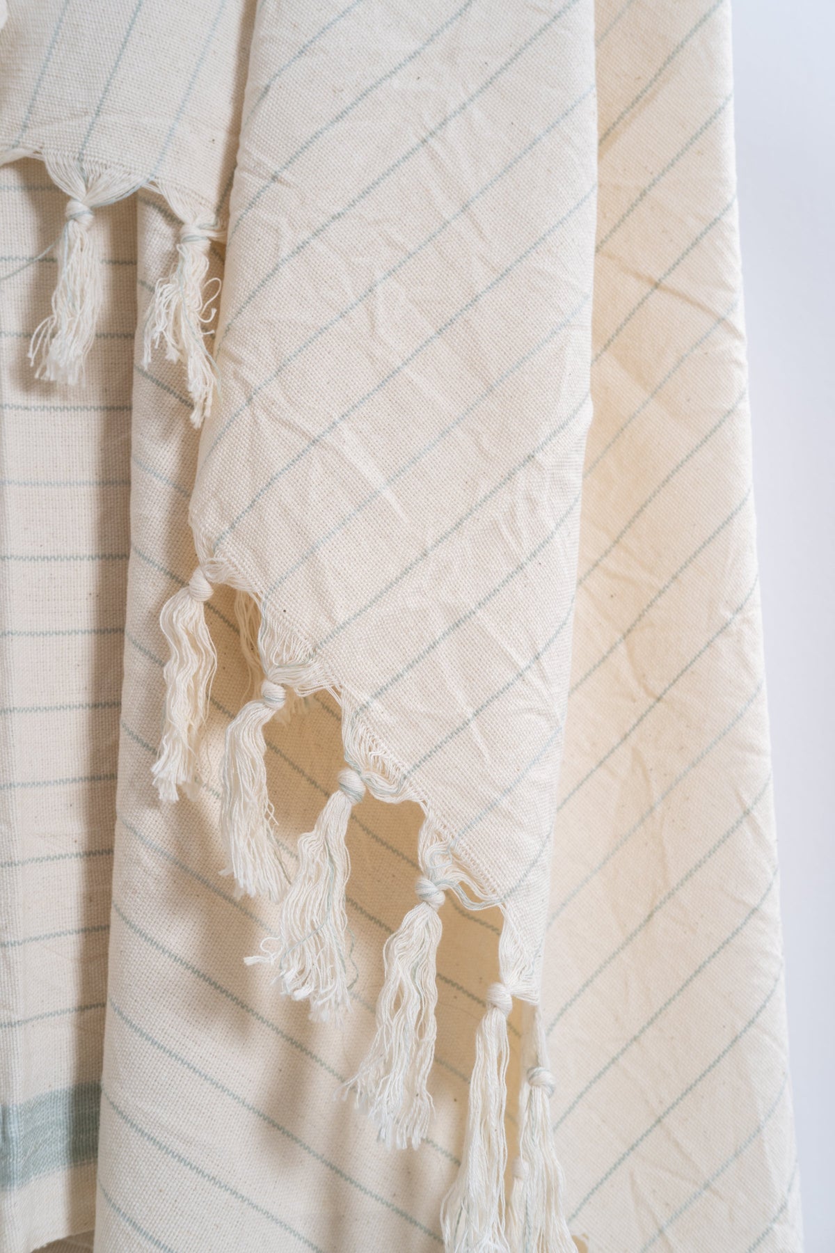 Drama Blue Cotton Linen Towel