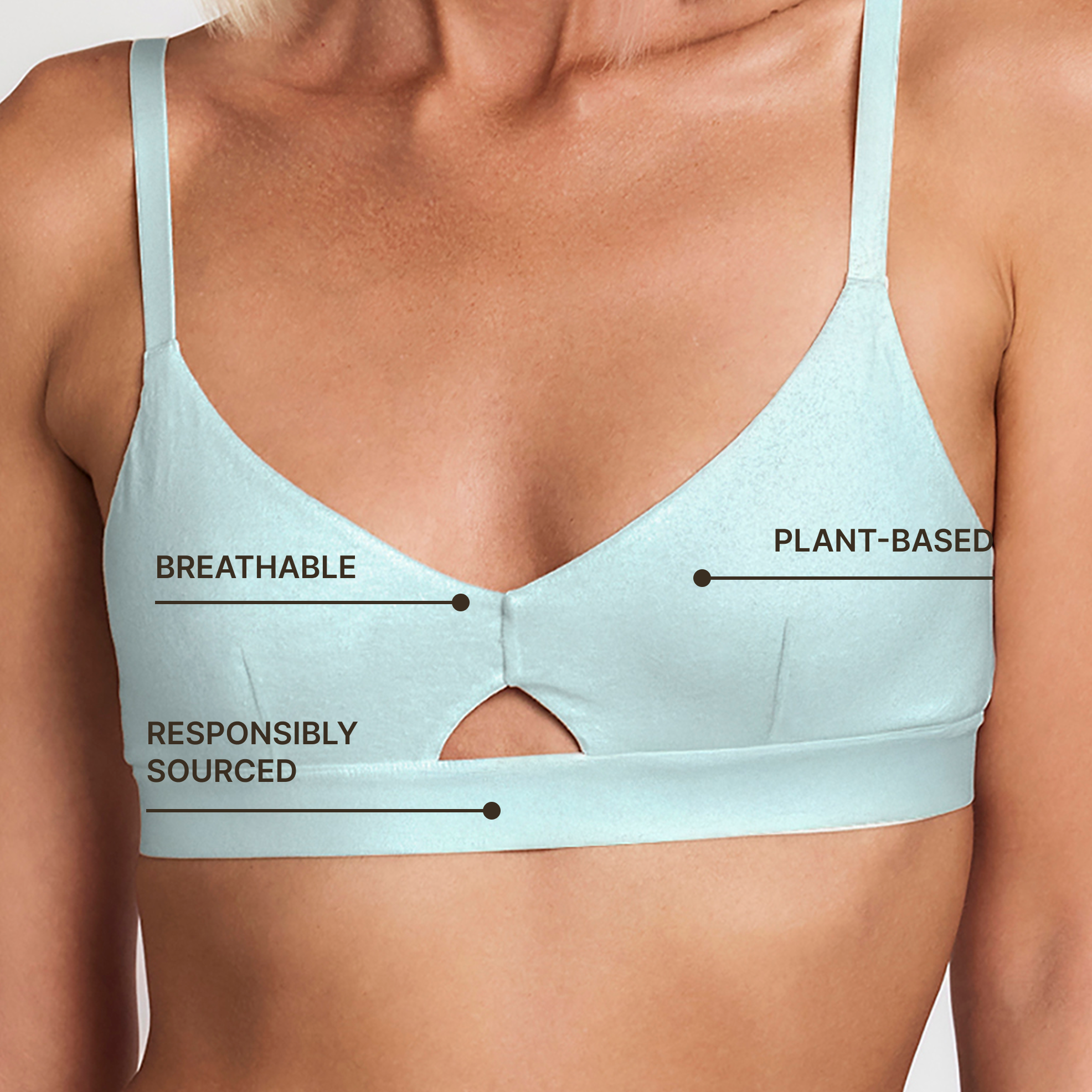 Hemp & Cotton Keyhole Bra