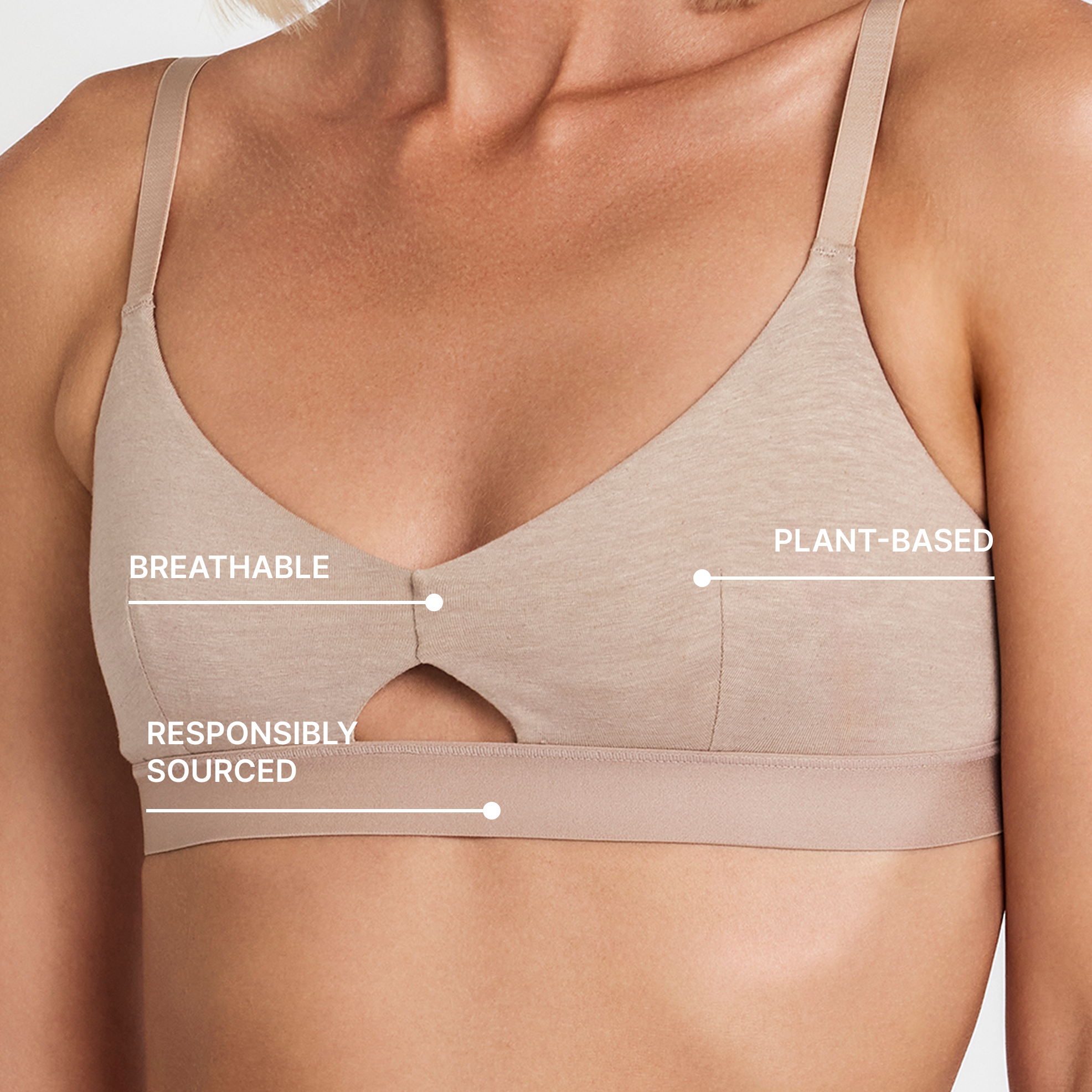 Hemp & Cotton Keyhole Bra