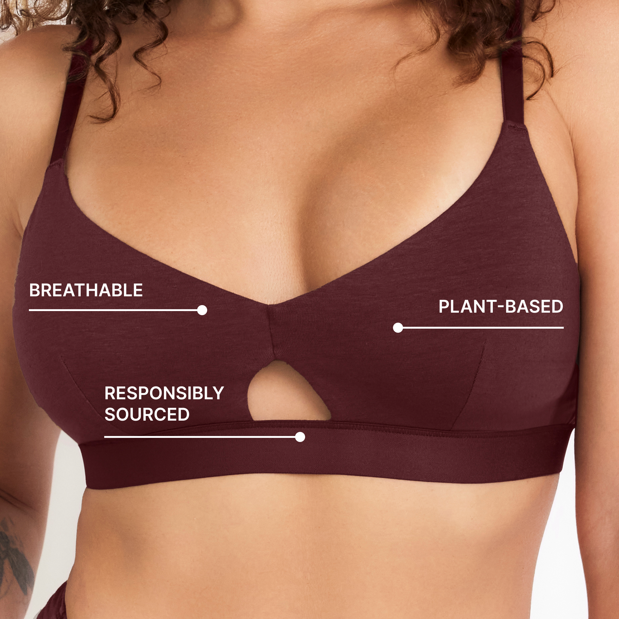Hemp & Cotton Keyhole Bra