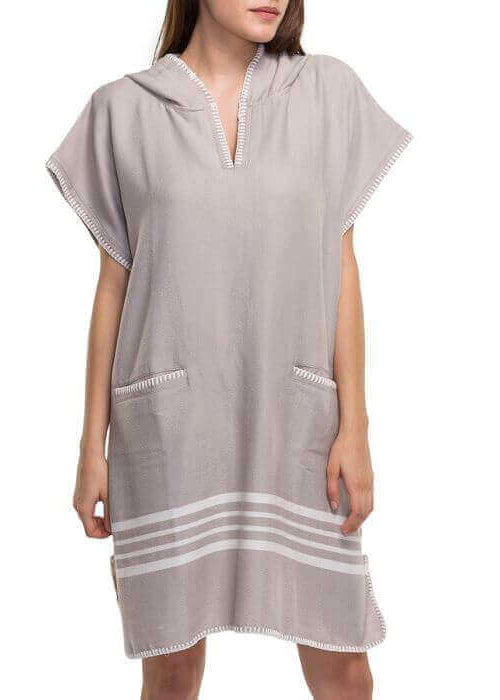 Turkish Cotton Poncho with Hood