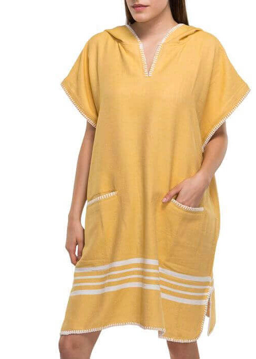 Turkish Cotton Poncho with Hood