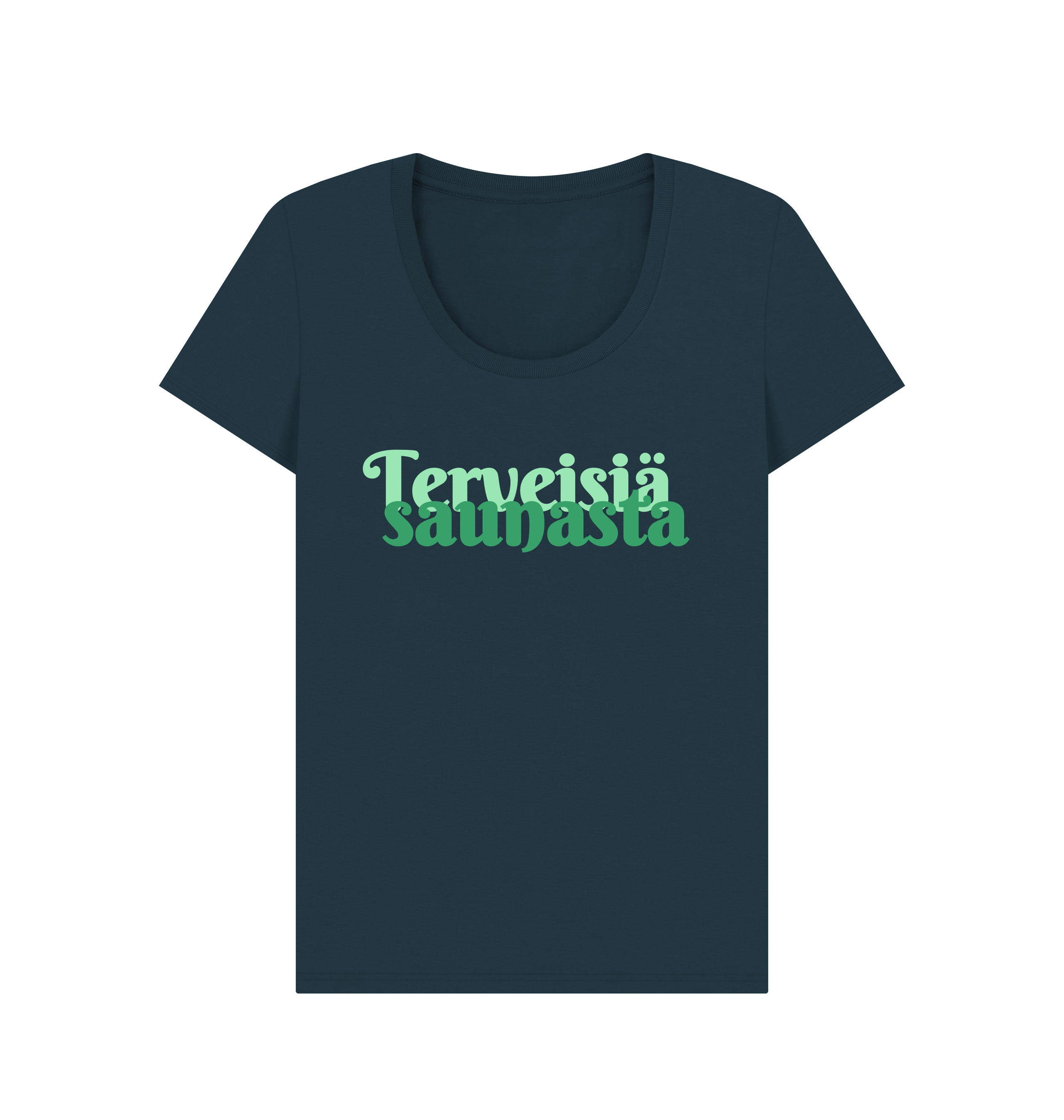 Denim Blue Printed T-shirt Front