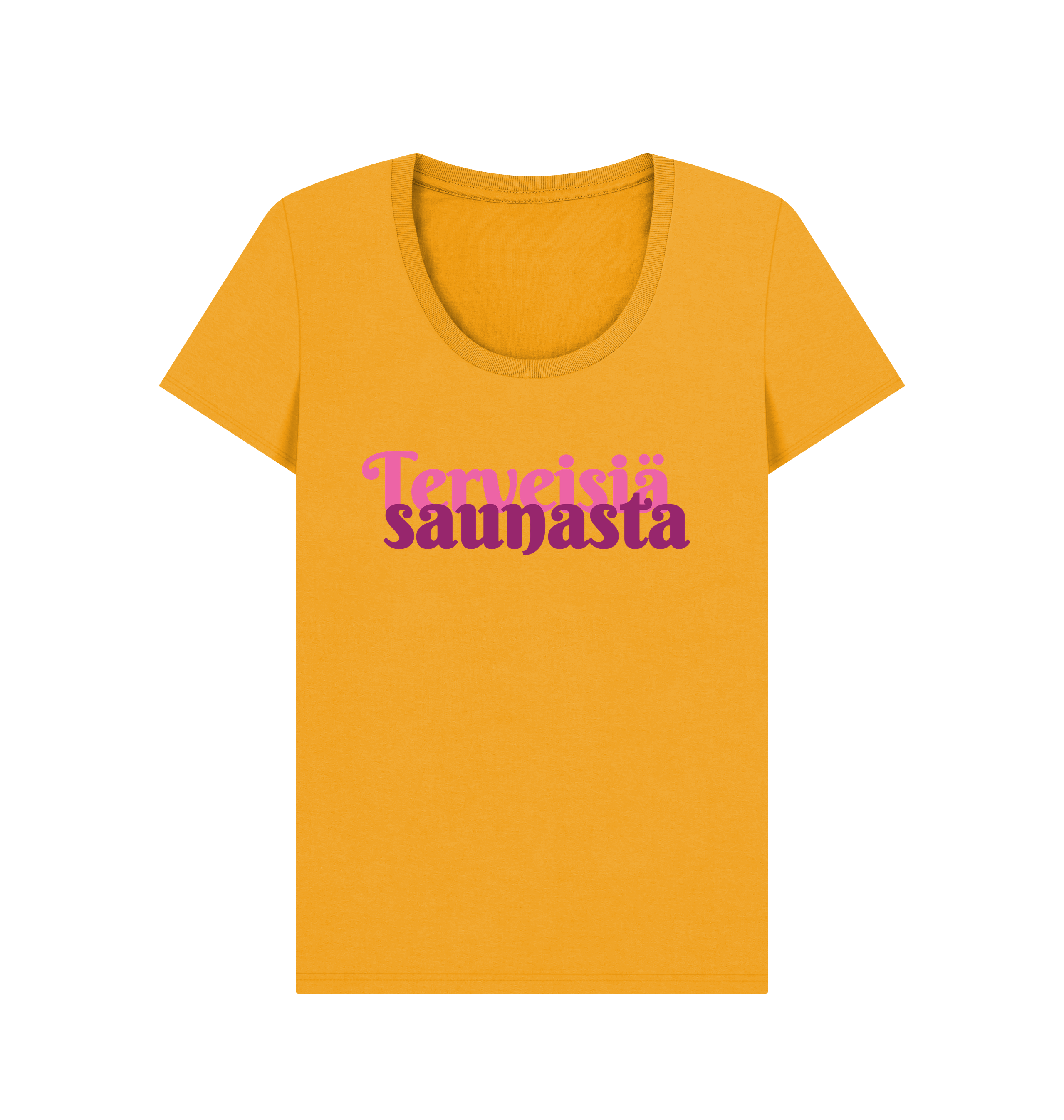 Mustard Printed T-shirt Front