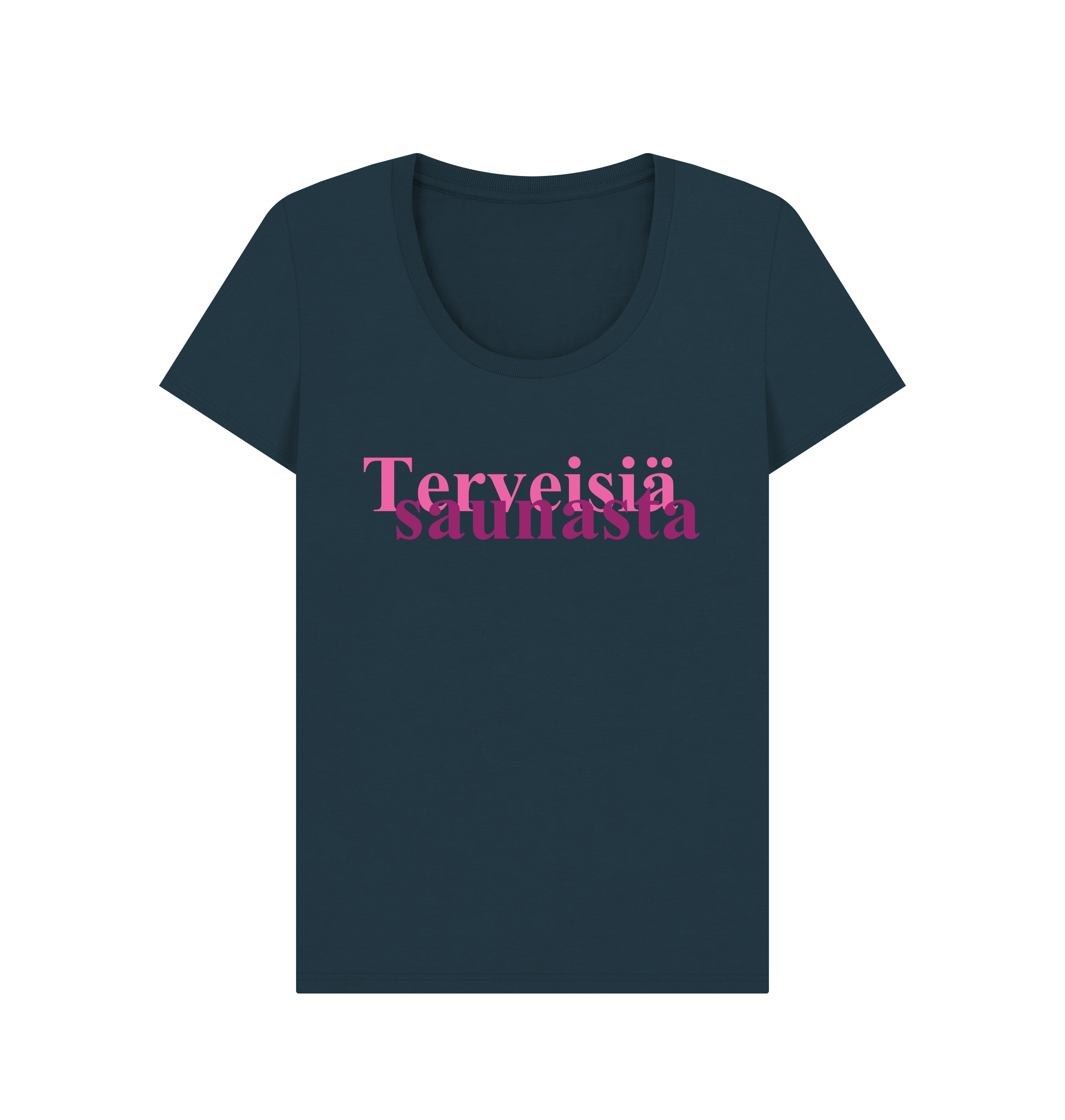 Denim Blue Printed T-shirt Front