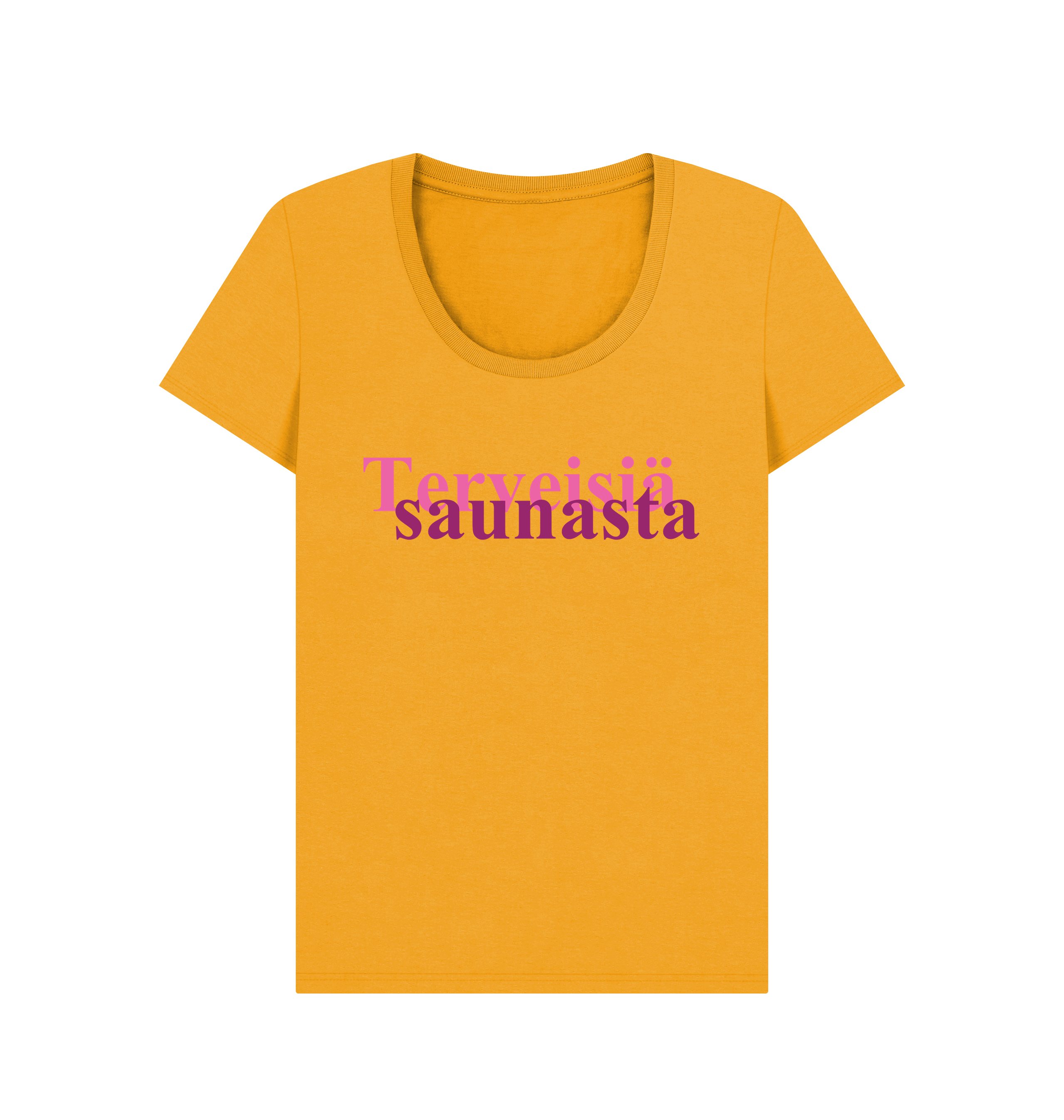 Mustard Printed T-shirt Front