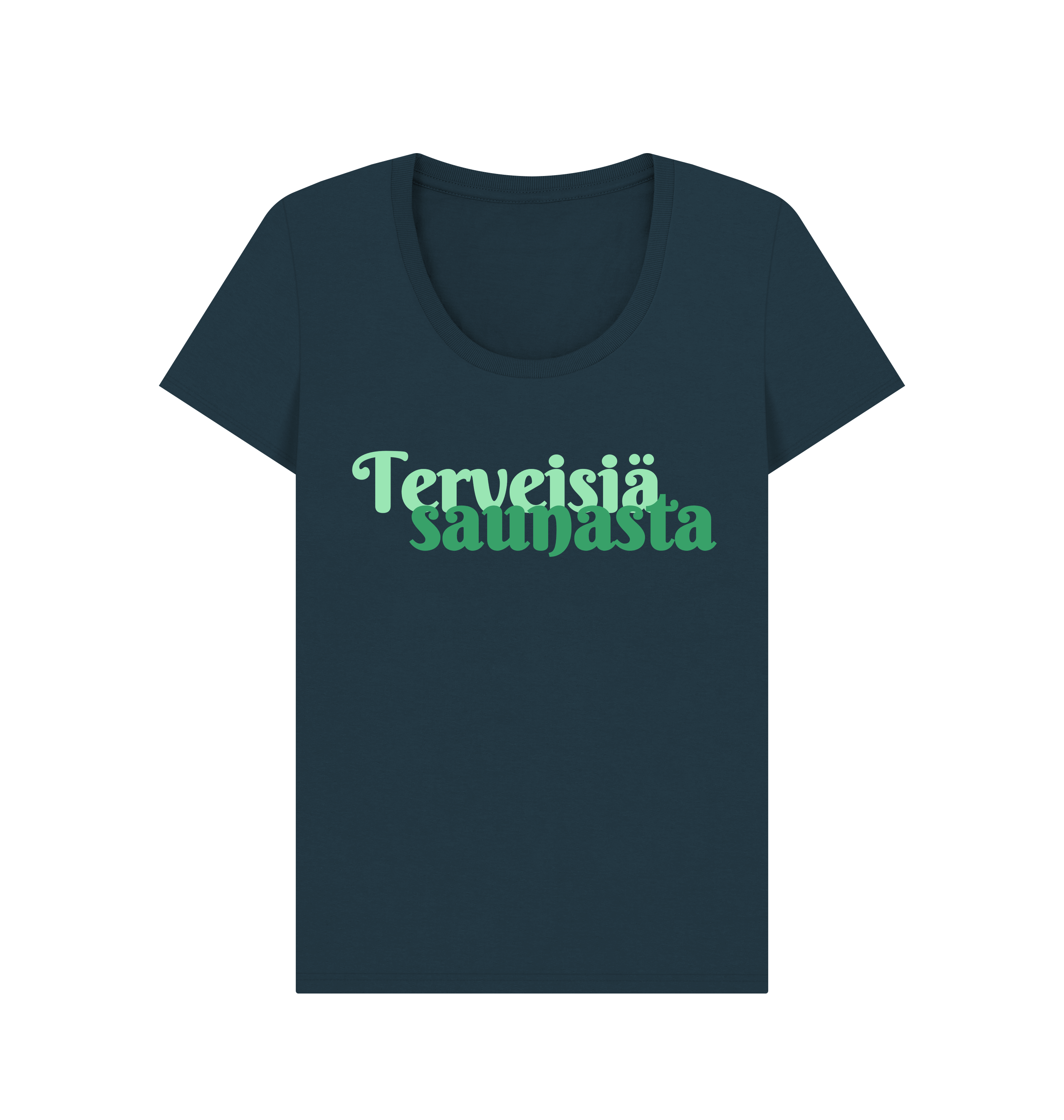 Denim Blue Printed T-shirt Front