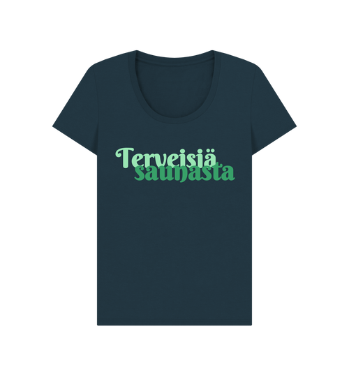 Denim Blue Printed T-shirt Front